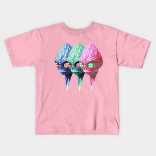 Colored Aliens Kids T-Shirt